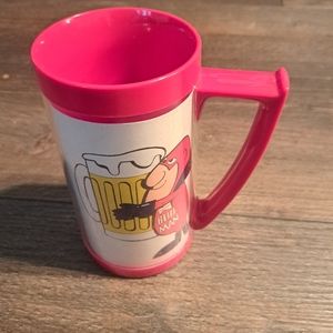 Vintage Budweiser Thermo-Serv BUD MAN Insulated Beer Mug Stein 70s 80s USA Retro